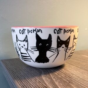 Anthropologie Cat Person Ceramic Bowl